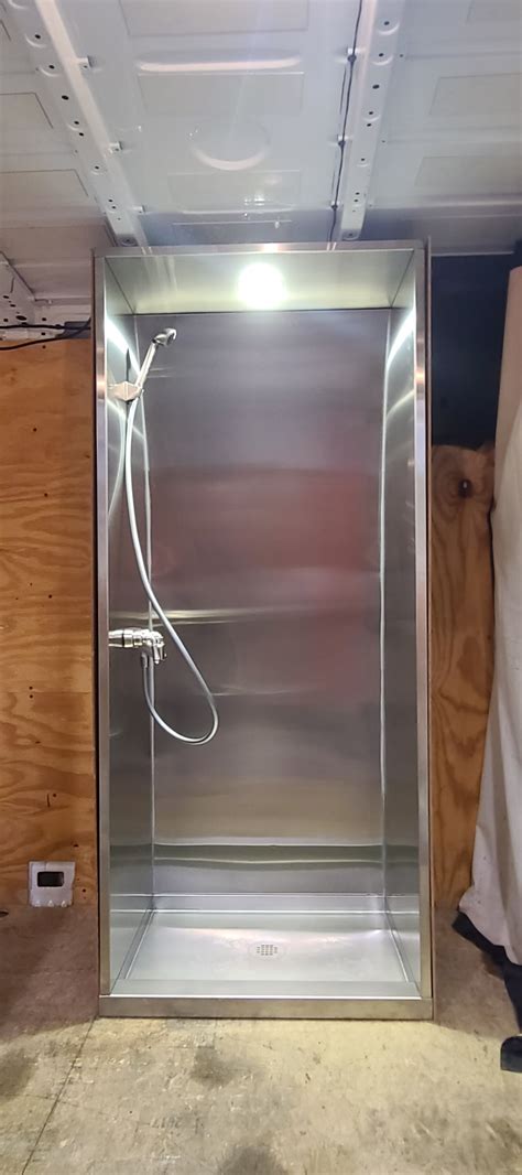 van stainless steel shower enclosure|Sprinter Van & RV Showers .